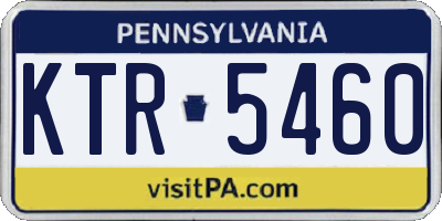 PA license plate KTR5460