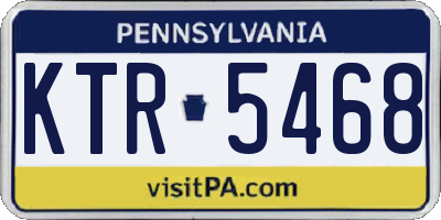 PA license plate KTR5468