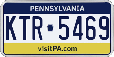 PA license plate KTR5469
