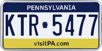 PA license plate KTR5477