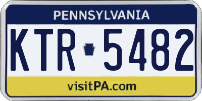 PA license plate KTR5482