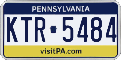 PA license plate KTR5484