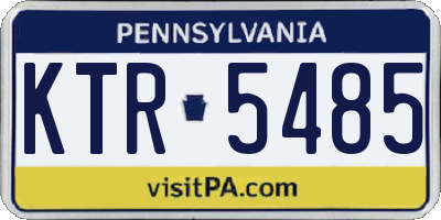 PA license plate KTR5485