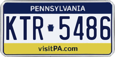 PA license plate KTR5486