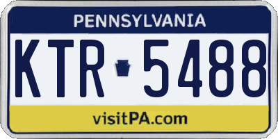 PA license plate KTR5488