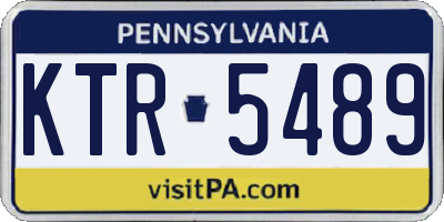 PA license plate KTR5489