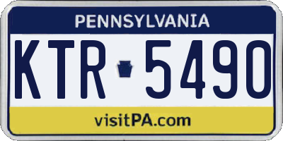 PA license plate KTR5490