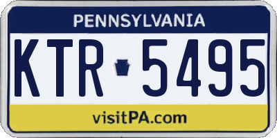 PA license plate KTR5495