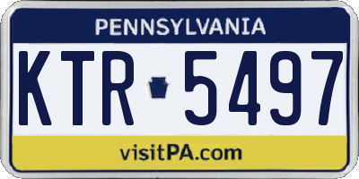 PA license plate KTR5497