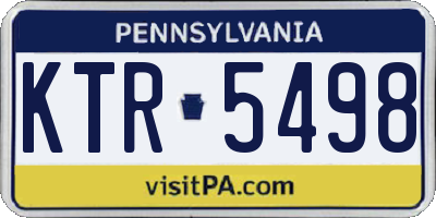 PA license plate KTR5498