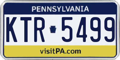 PA license plate KTR5499