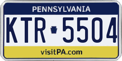 PA license plate KTR5504