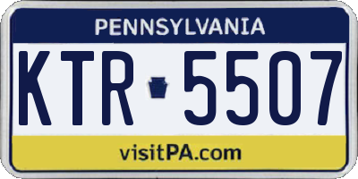 PA license plate KTR5507