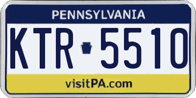 PA license plate KTR5510
