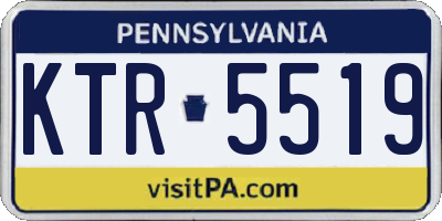 PA license plate KTR5519