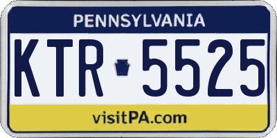PA license plate KTR5525
