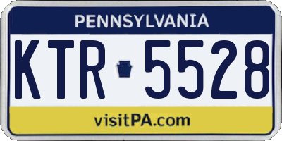 PA license plate KTR5528