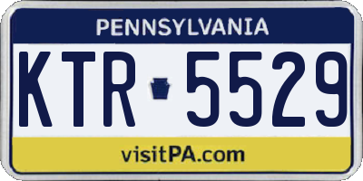 PA license plate KTR5529