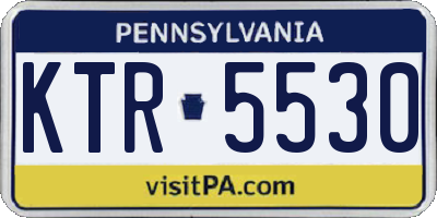 PA license plate KTR5530