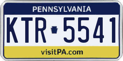 PA license plate KTR5541