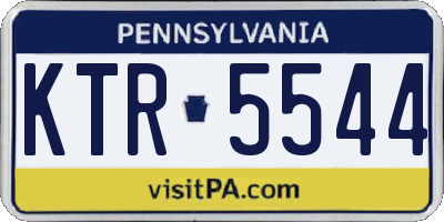 PA license plate KTR5544