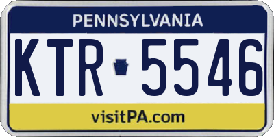 PA license plate KTR5546