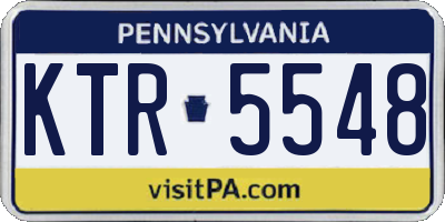 PA license plate KTR5548