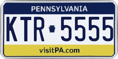 PA license plate KTR5555