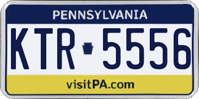 PA license plate KTR5556