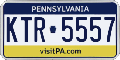 PA license plate KTR5557