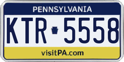 PA license plate KTR5558