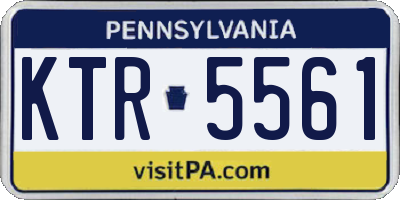 PA license plate KTR5561