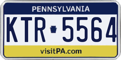 PA license plate KTR5564