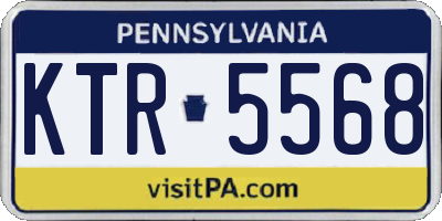 PA license plate KTR5568
