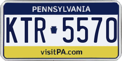 PA license plate KTR5570