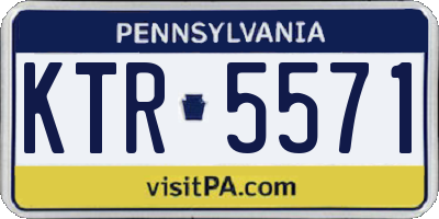 PA license plate KTR5571