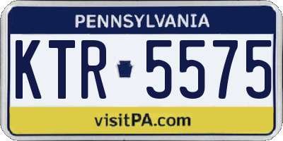 PA license plate KTR5575
