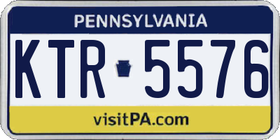 PA license plate KTR5576