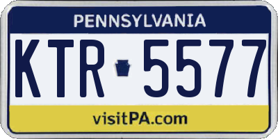 PA license plate KTR5577