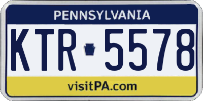 PA license plate KTR5578