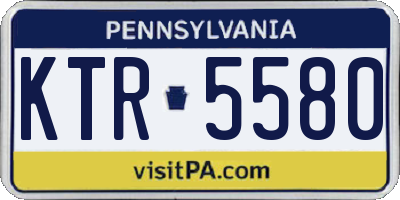 PA license plate KTR5580