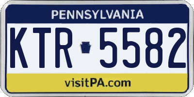 PA license plate KTR5582