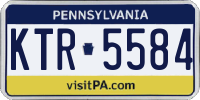 PA license plate KTR5584