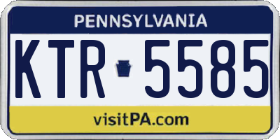PA license plate KTR5585