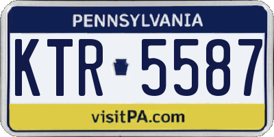 PA license plate KTR5587