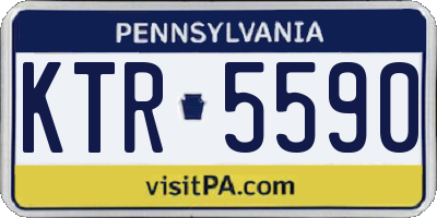 PA license plate KTR5590