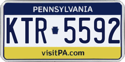 PA license plate KTR5592