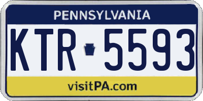PA license plate KTR5593