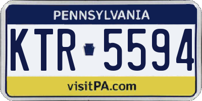 PA license plate KTR5594