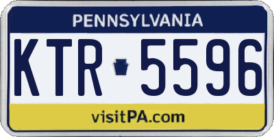PA license plate KTR5596